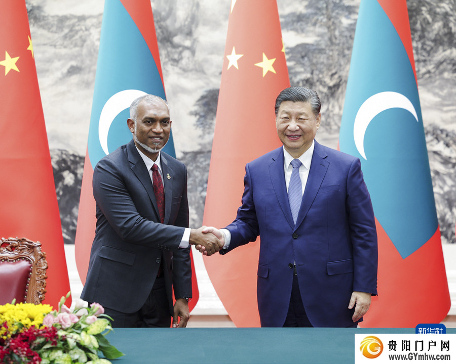 习近平同马尔代夫总统穆伊兹会谈(图6) 习近平同马尔代夫总统穆伊兹会谈(图6)