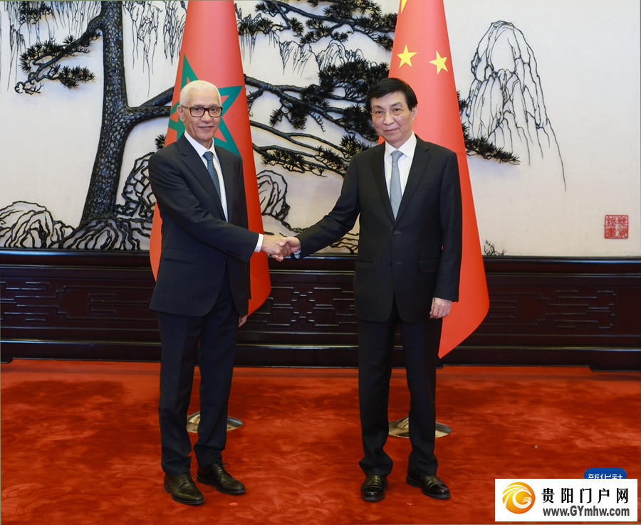 王沪宁会见摩洛哥众议长阿拉米(图1)